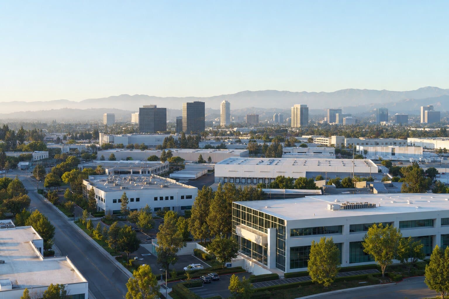Wide California city skyline representing protection above core policies