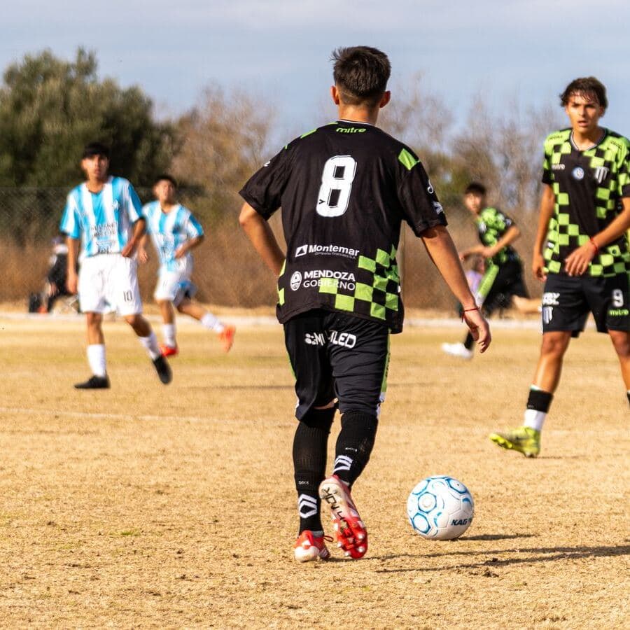 Young players in a soccer match